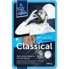 Zigmas - Classic Slightly Salted  Herring Fillet in Oil 240g