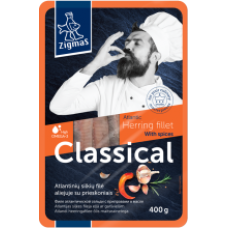 Zigmas - Classic Herring Fillet in Oil with Spices 400g