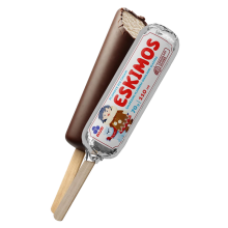 Eskimo - Vanilla Premium Ice Cream on Stick in Chocolate Glaze Hand Wraped 110ml