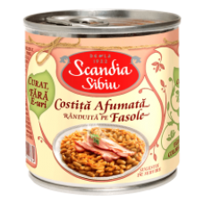 Scandia Sibiu - Beans with Pork Ribs 400g / Costita cu fasole EO