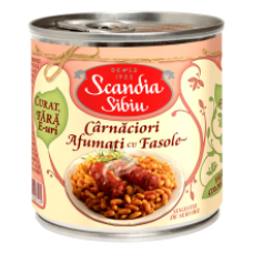 Scandia Sibiu - Beans with Sausages 400g / Carnaciori cu fasole EO