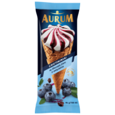 Aurum - Vanilla Ice Cream with Blueberry in Cone 150ml