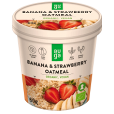 Auga Organic - Oatmeal with Banana and Strawberries 60g