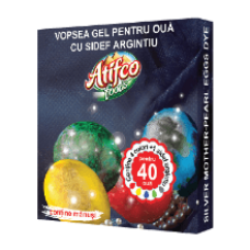 Atifco - Egg Dye 4 Colors / Vopsea Gel Pentru Oua cu Sidef Argintiu 20g