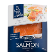 Zigmas - Salted Sliced Salmon Fillet in Vacuum 100g